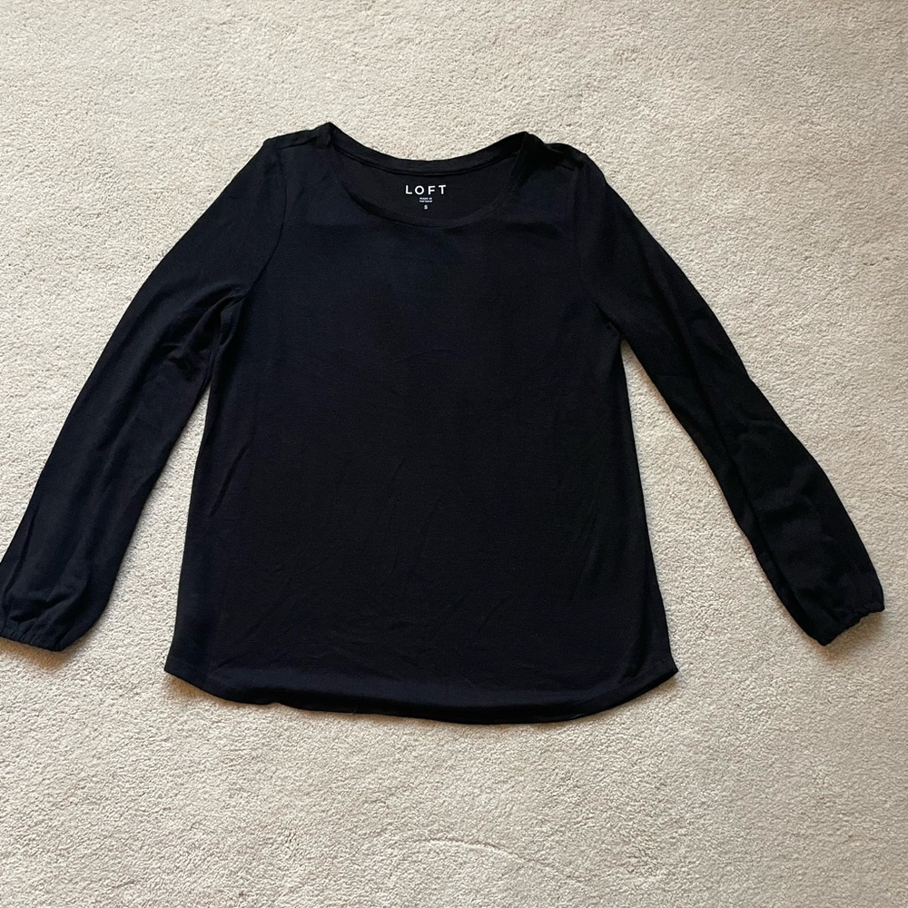 Loft olive long sleeve tee shirt